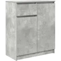 vidaXL Sideboard avec tiroir gris béton 71x35x84 cm Bois composite