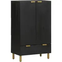 vidaXL Buffet noir 60x33x100 cm bois d'ingénierie