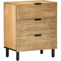 vidaXL Table de chevet marron 50x33x60 cm bois de manguier massif
