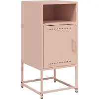 vidaXL Table de chevet rose 36x39x78 cm acier