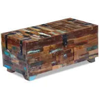 vidaXL Table basse coffre en vieux bois 80x40x35 cm