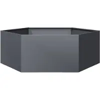 vidaXL Jardinière anthracite hexagone 138x120x45 cm acier