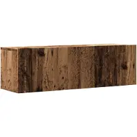 vidaXL Armoire TV murale imitation vieux bois 100x30x30 cm Matériau dérivé du bois