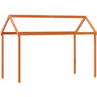 vidaXL Toit pour lit d'enfant brun cireux 217x85,5x154cm Pin massif