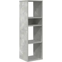 vidaXL Bibliothèque gris béton 34x31x112 cm bois d'ingénierie