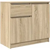 vidaXL Sideboard avec tiroir Chêne Sonoma 71x35x65 cm Bois composite