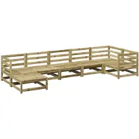 vidaXL Ensemble de canapés de jardin, 7 pièces, en pin imprégné