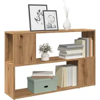 vidaXL Bibliothèque chêne artisanal 100x24x63 cm bois d'ingénierie
