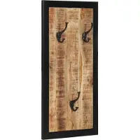 vidaXL Porte-manteau 40x2x80 cm bois de manguier massif brut