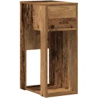 vidaXL Armoire informatique avec tiroir imitation bois ancien 30x44x74 cm