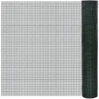 vidaXL Clôture en fil de fer pour poules Galvanisé avec revêtement PVC 25x1 m Vert
