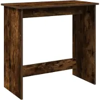 vidaXL Bureau chêne fumé 80x40x75 cm bois composite