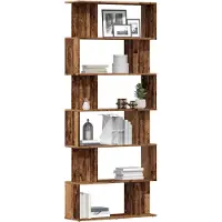 vidaXL Bibliothèque vieux bois 80x24x192 cm bois d'ingénierie
