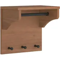 vidaXL Porte-manteau mural SANDNES 43x30x42 cm bois massif pin