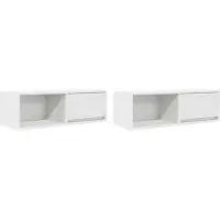 vidaXL Armoires TV 2 pcs. Blanc 80x31x25,5 cm Bois composite