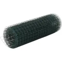 vidaXL Clôture en fil de fer acier avec revêtement PVC 25x0,5 m vert