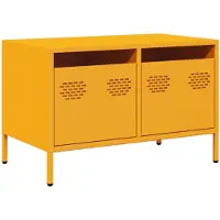vidaXL Armoire TV jaune moutarde 68x39x43,5 cm Acier laminé à froid