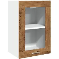 vidaXL Vitrine suspendue "Lyon" Bois ancien 40 x 31 x 60 cm Bois d'ingénierie