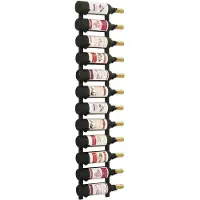 vidaXL Porte-bouteilles mural pour 12 bouteilles - fer-noir