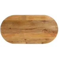 vidaXL Dessus de table 100x40x2,5 cm ovale bois massif de manguier