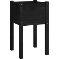 vidaXL Jardinière d'extérieur Noir 40x40x70 cm Bois de pin massif