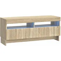 vidaXL Meuble TV LED en bois imitation chêne Sonoma, marque