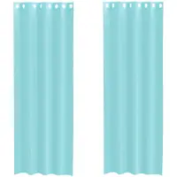 vidaXL Voile Rideaux avec oeillets 2 pcs. Turquoise