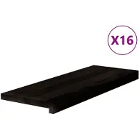 vidaXL Marches d'escalier 16 pcs marron foncé 70x25x2 cm chêne massif