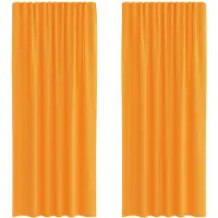 vidaXL Voile Rideaux avec passants 2 pcs. Orange 140x225 cm