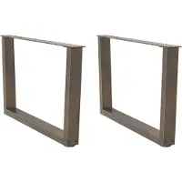 vidaXL Pieds de table basse en V 2 pièces acier naturel 70x(42-43,3) cm acier