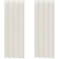vidaXL Voile Rideaux avec oeillets 2 pcs. Crème 140x260 cm