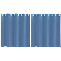vidaXL Voile Rideaux avec œillets 2 pcs. Bleu roi