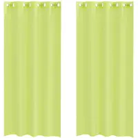 vidaXL Voile Rideaux avec oeillets 2 pcs. Vert pomme 140x245 cm