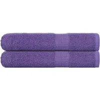 vidaXL Serviettes de sauna 2 pcs violet 80x200 cm 360 g/m² 100% coton