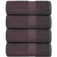 vidaXL Serviettes d'invité 4 pcs anthracite 30x50cm 360g/m² 100% coton
