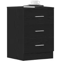 vidaXL Table de chevet en chêne noir 38x35x55 cm bois d'ingénierie