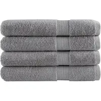 vidaXL Serviettes de qualité supérieure SOLUND 4 pcs gris 600 g/m²
