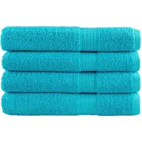 vidaXL Serviettes de qualité supérieure SOLUND 4 pcs turquoise