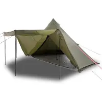 vidaXL Tipi tente familiale 8 personnes vert olive étanche à l'eau