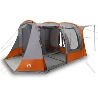 vidaXL Tente pour voiture Gris et orange Imperméable