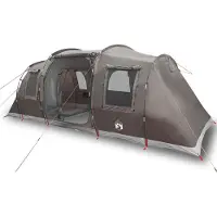 vidaXL Tente tunnel 4 personnes brun imperméable
