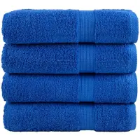 vidaXL Essuie-mains de qualité supérieure SOLUND 4 pcs bleu 600 g/m²