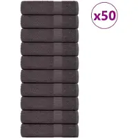 vidaXL Essuie-mains 50 pcs anthracite 50x100 cm 360 g/m² 100% coton