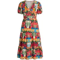 Apricot Robe ' ' bleu clair / jaune / vert / orange / rouge