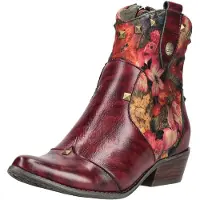 LAURA VITA Bottines jaune / vert gazon / violet / lie de vin