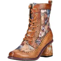 LAURA VITA Bottines à lacets beige / camel / bleu-gris / lie de vin