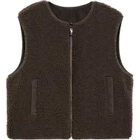 Comma Gilet brun foncé