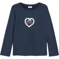 s.Oliver T-Shirt bleu marine / blanc