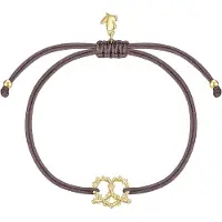 Glanzstücke Bracelet marron / jaune d'or