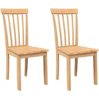 vidaXL Chaises de salle à manger 2 pcs. Nature bois massif hévéa